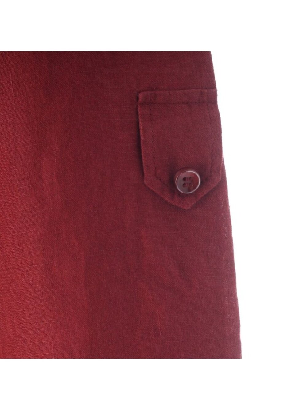 Loro Piana Linen Logo Button Long Sleeve Shirt 3/4 Bordeaux - Picture 8 of 10